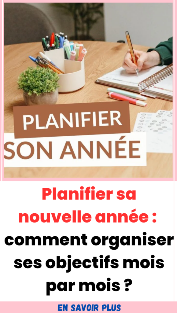 Planifier sa nouvelle année