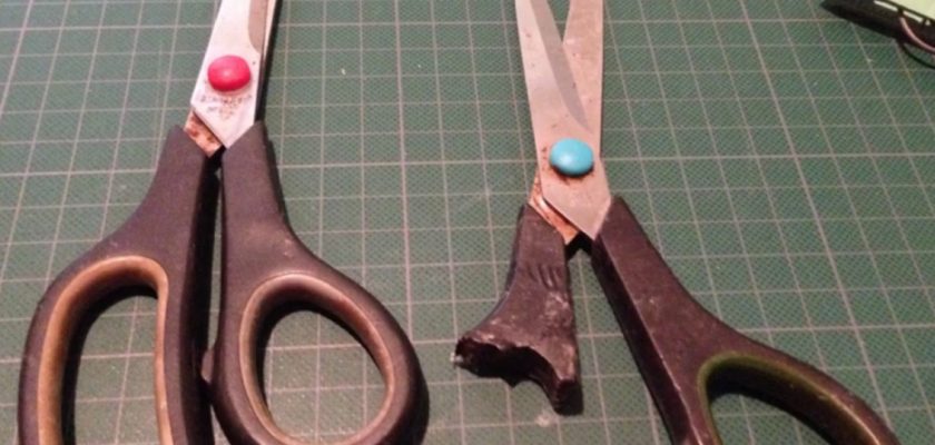 Solution ciseaux émoussés