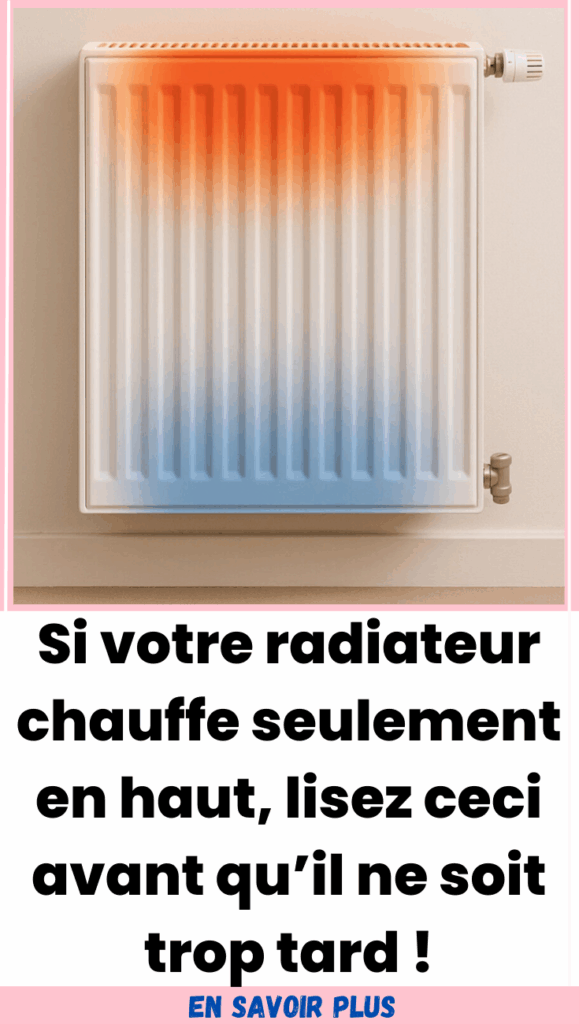 Radiateur chaud en haut et froid en bas