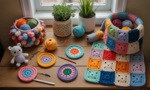 idées avec restes de fil au crochet