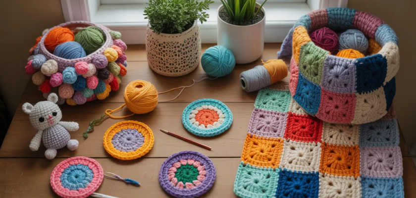 idées avec restes de fil au crochet