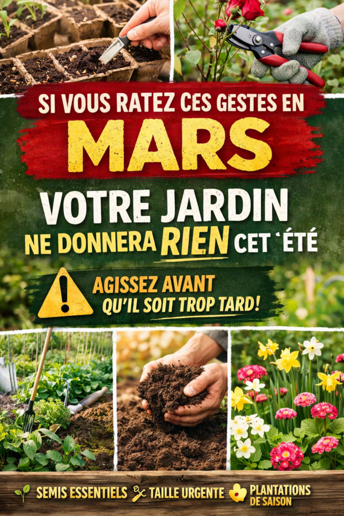 faire au jardin en mars 