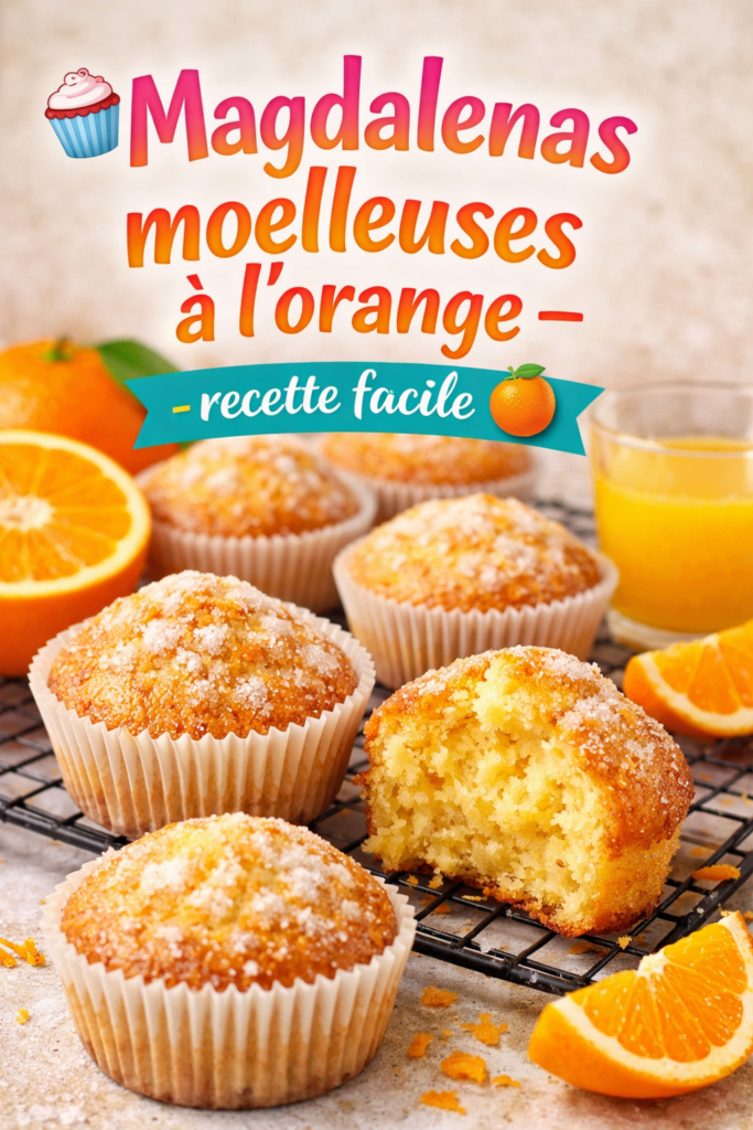 Magdalenas moelleuses à l’orange 