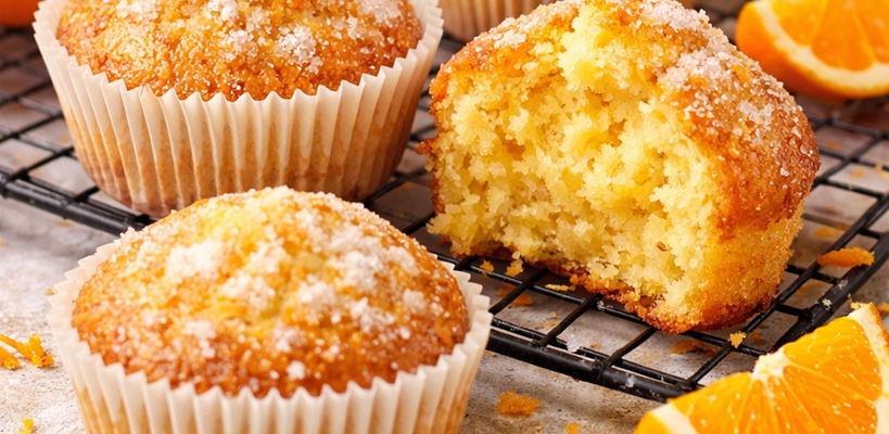 Magdalenas moelleuses à l’orange
