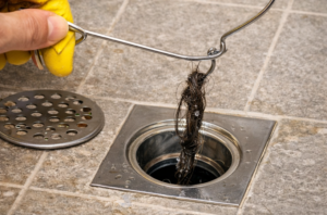 déboucher une douche bouchée par les cheveux
