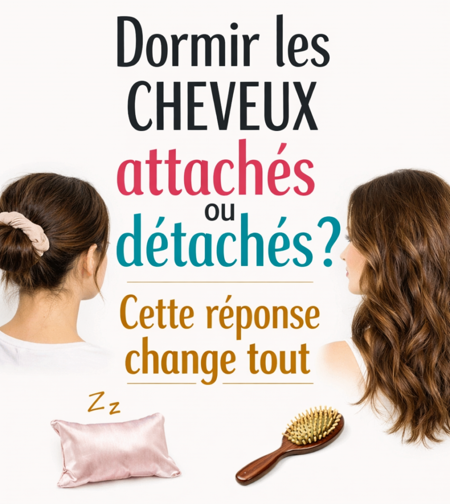 dormir les cheveux attachés ou détachés