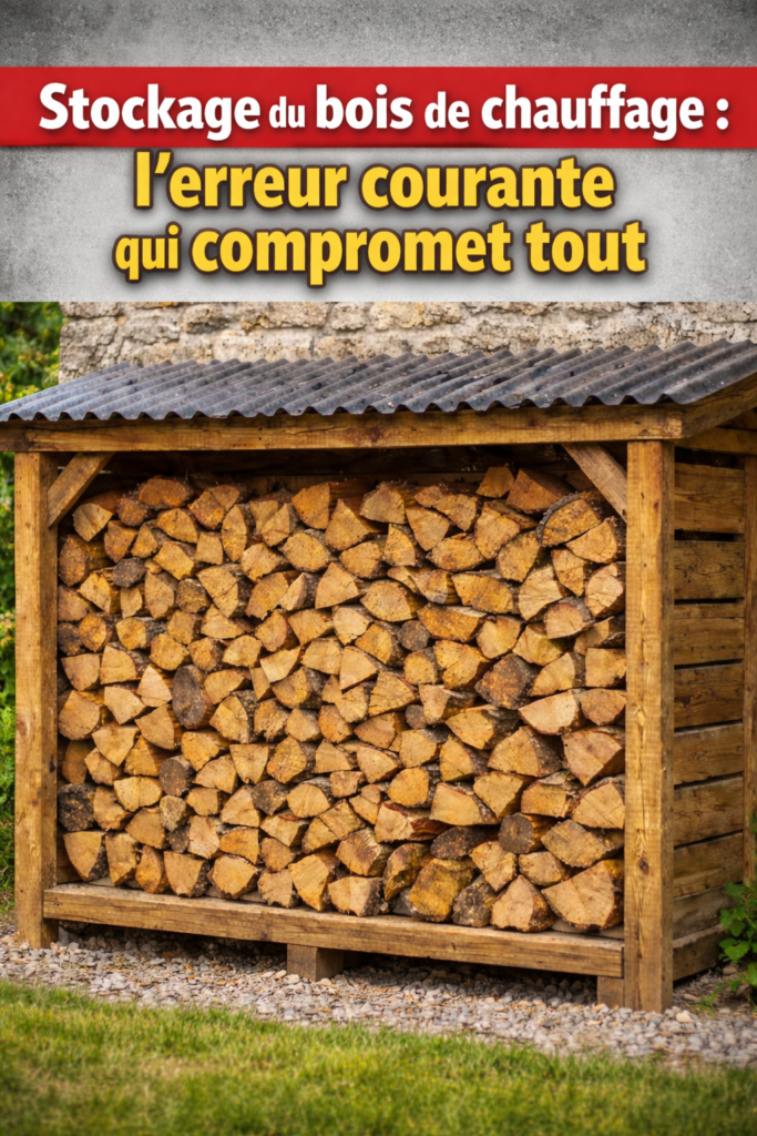 Stockage du bois de chauffage