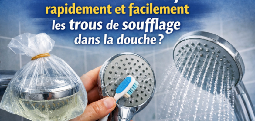 les trous de soufflage dans la douche