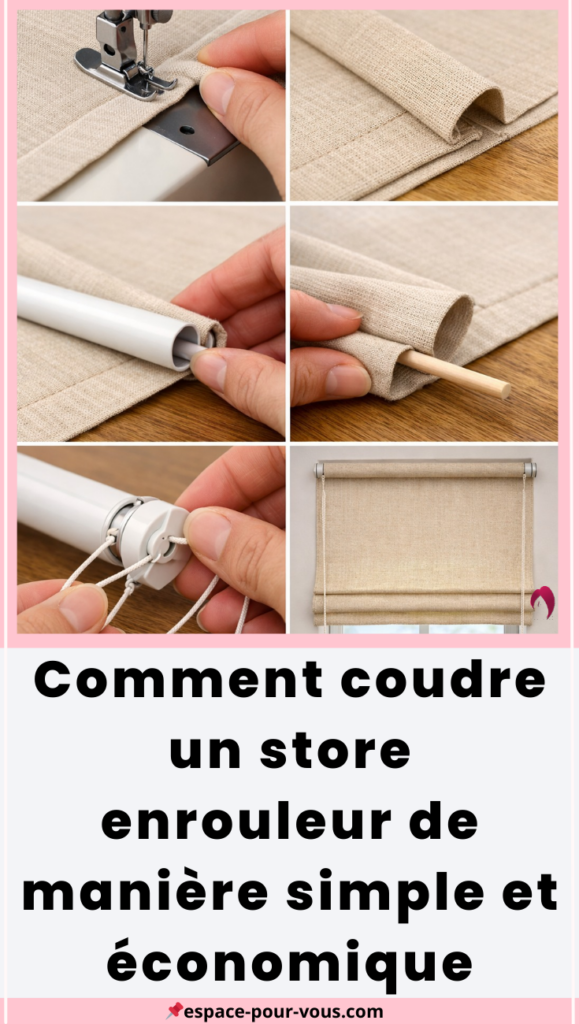 Comment coudre un store enrouleur de manière simple et économique