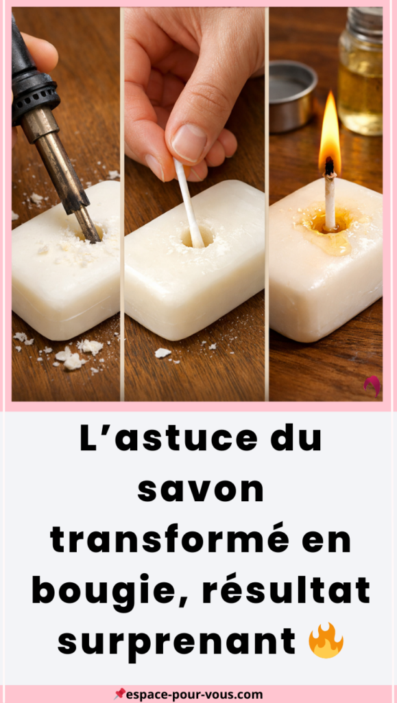 savon transformé en bougie