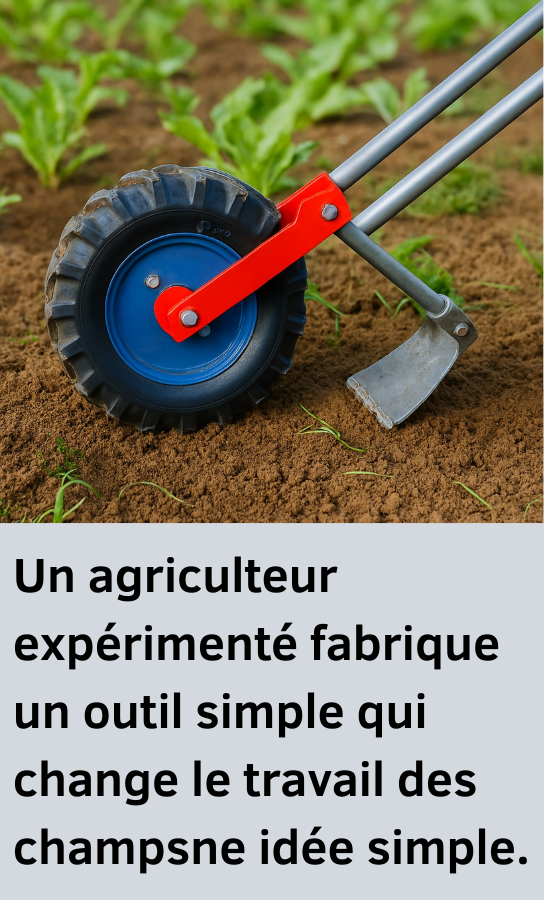 Un agriculteur expérimenté fabrique un outil simple