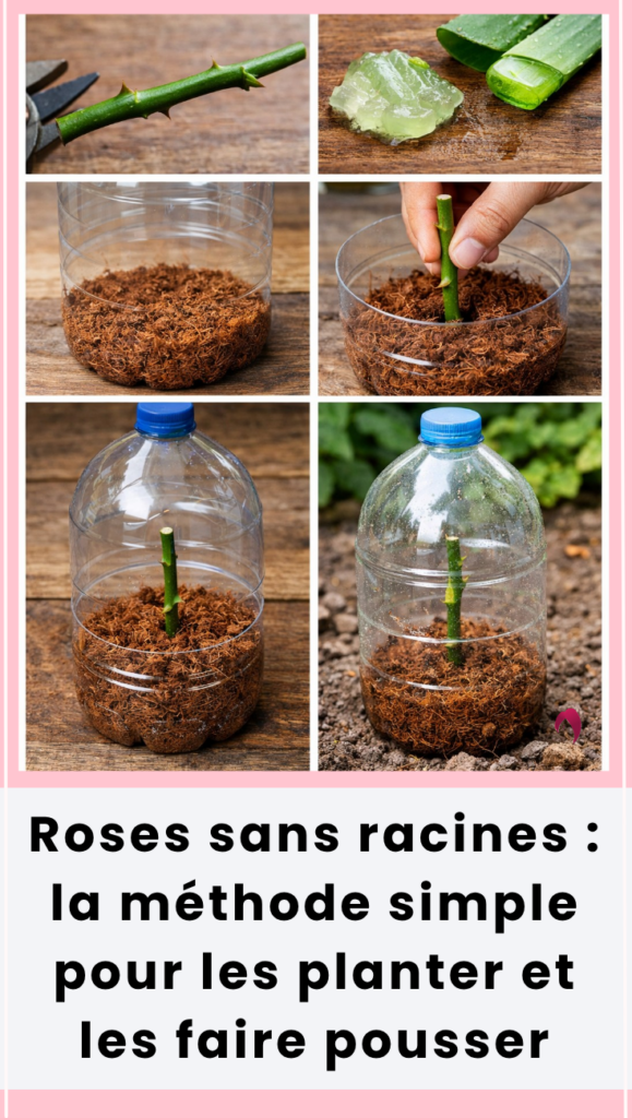 planter et les faire pousser Roses sans racines