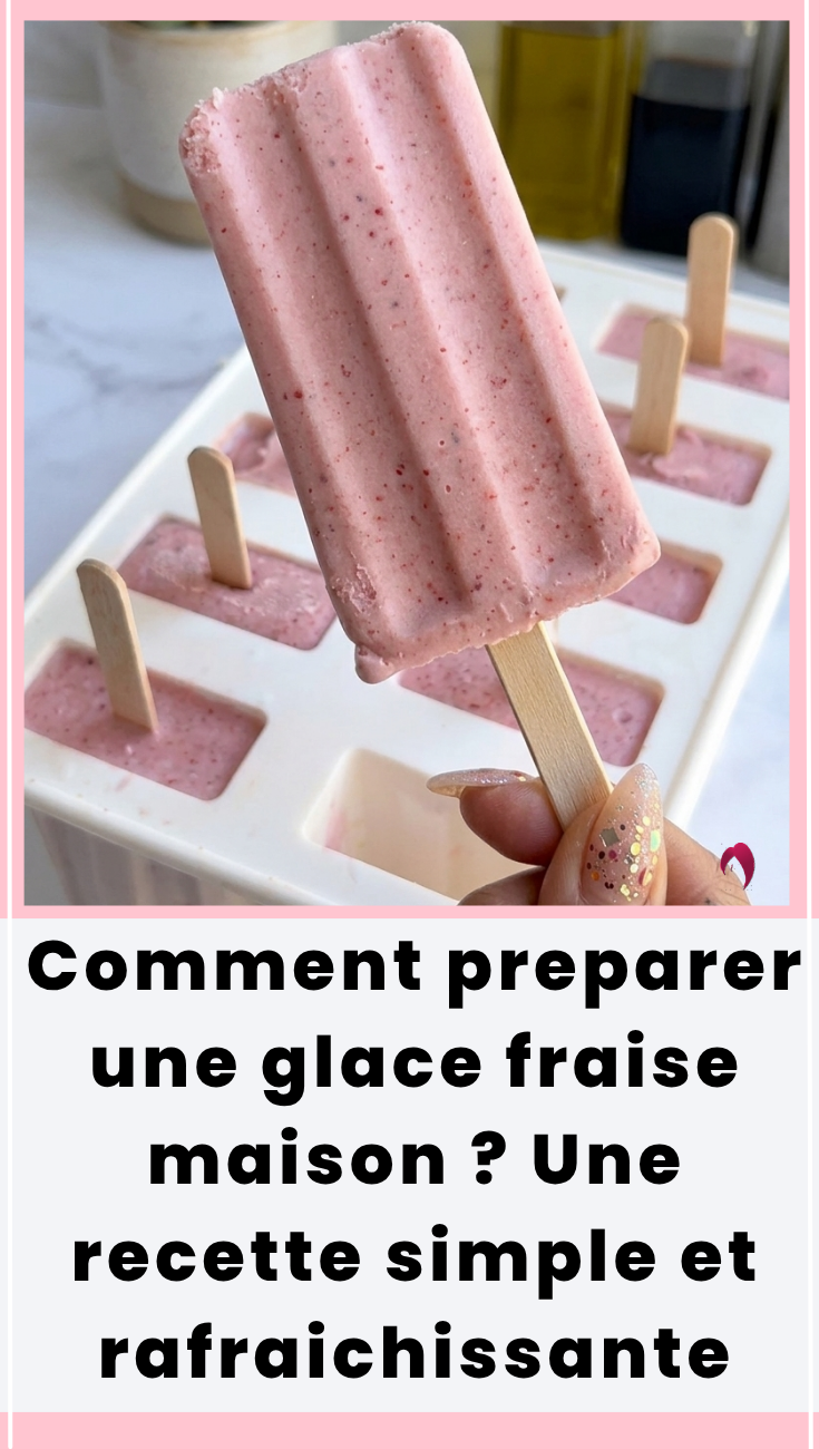 preparer une glace fraise maison