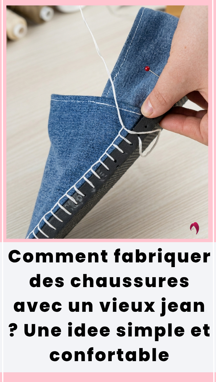 Chaussure jean DIY simple et confortable
