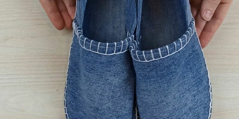 Chaussure jean DIY simple et confortable