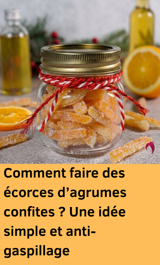 Ecorces agrumes confites simples et acidulees