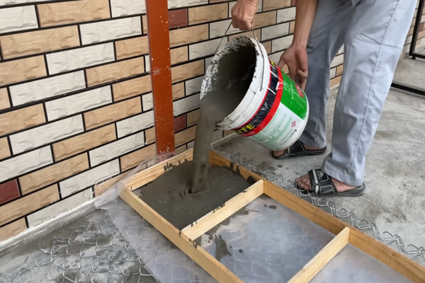 un Bac à Fleurs Design avec du Grillage en Fer