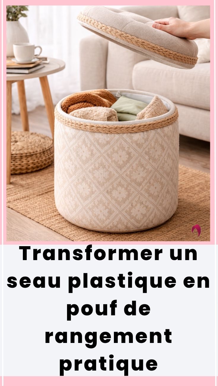 pouf de rangement, DYI