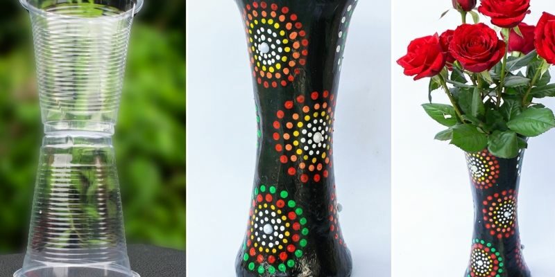 vase gobelets plastique