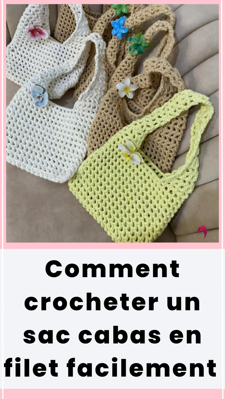 sac cabas crochet filet