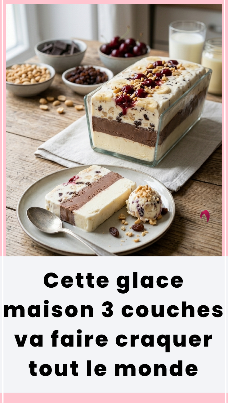 glace maison trois couches