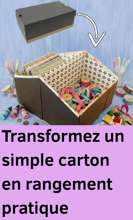 panier rangement carton