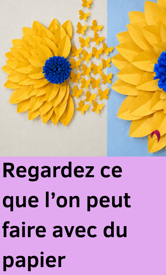 fleur géante en papier
