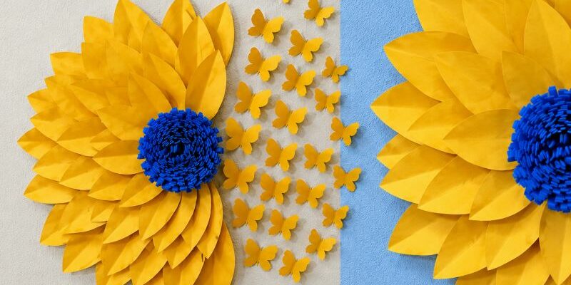 fleur géante en papier