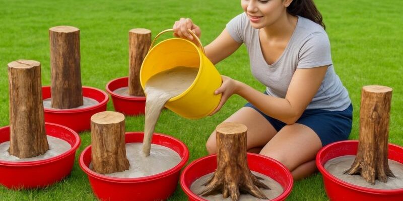 table de jardin en ciment