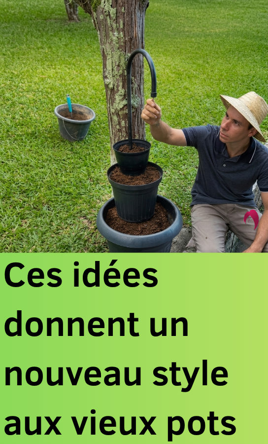 vieux pot en plastique