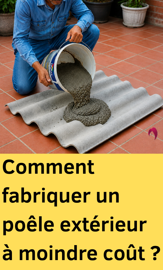poêle extérieur en ciment
