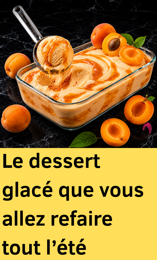 glace maison à l'abricot