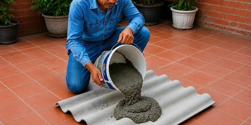 poêle extérieur en ciment