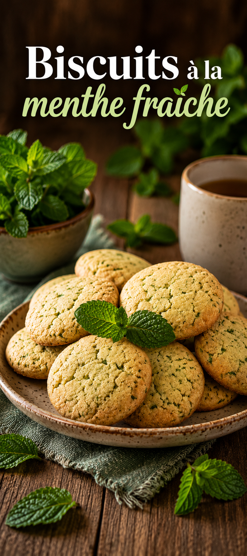 Biscuits à la menthe fraîche