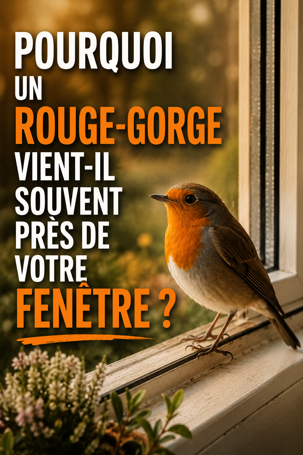 Pourquoi un rouge-gorge vient-il souvent près de votre fenêtre ?