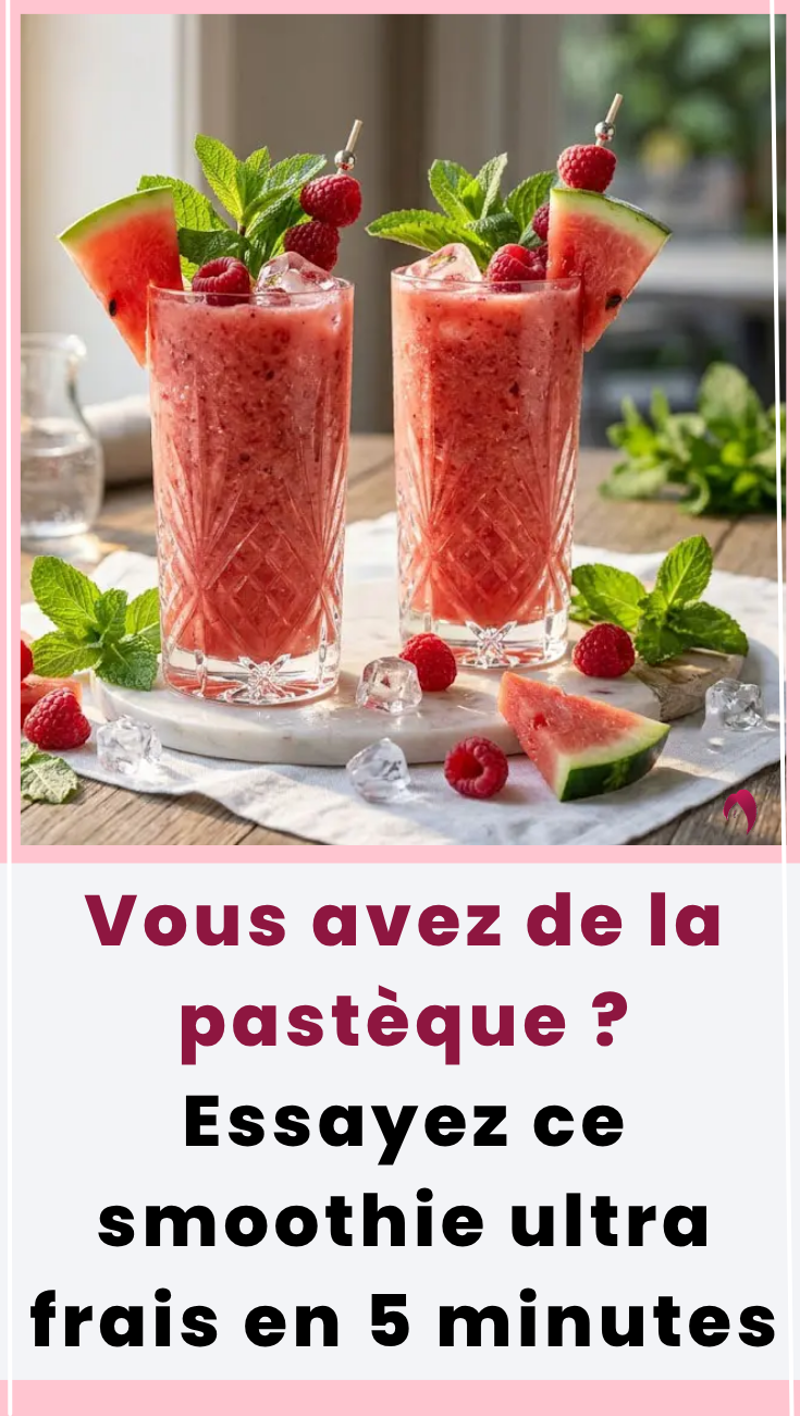 Smoothie pastèque framboise ultra frais