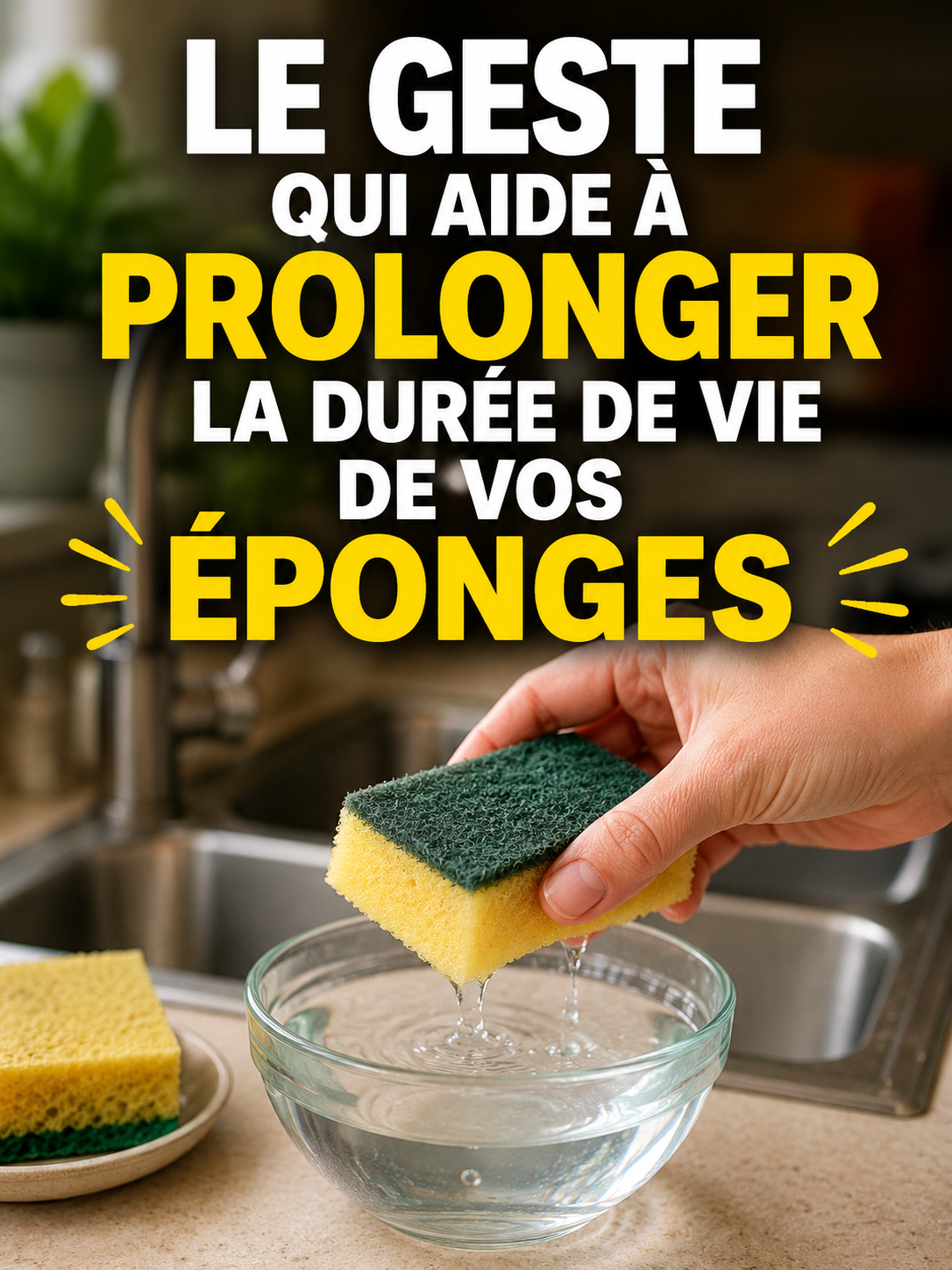 Le geste qui aide à prolonger la durée de vie de vos éponges