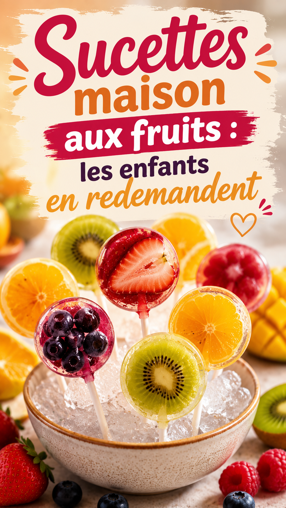 sucettes maison fruits