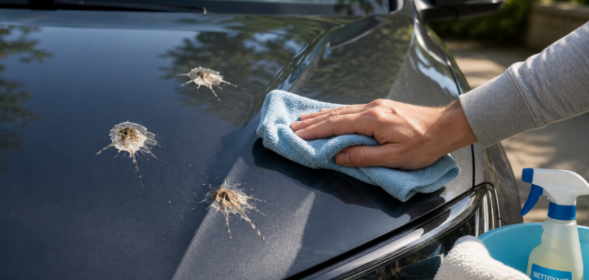 enlever les fientes d'oiseaux sur une carrosserie
