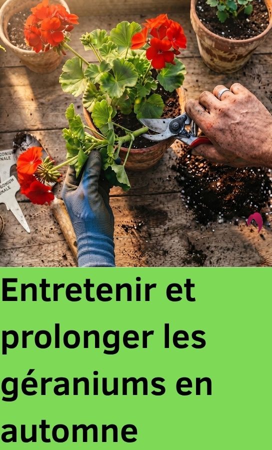 Géraniums en automne