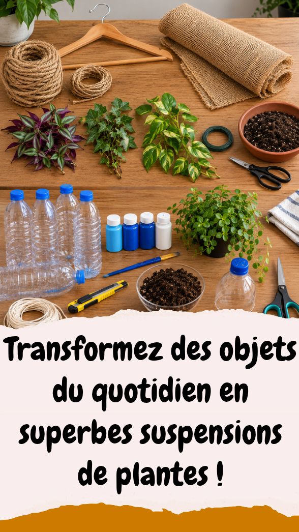 Transformez des objets du quotidien en superbes suspensions de plantes !