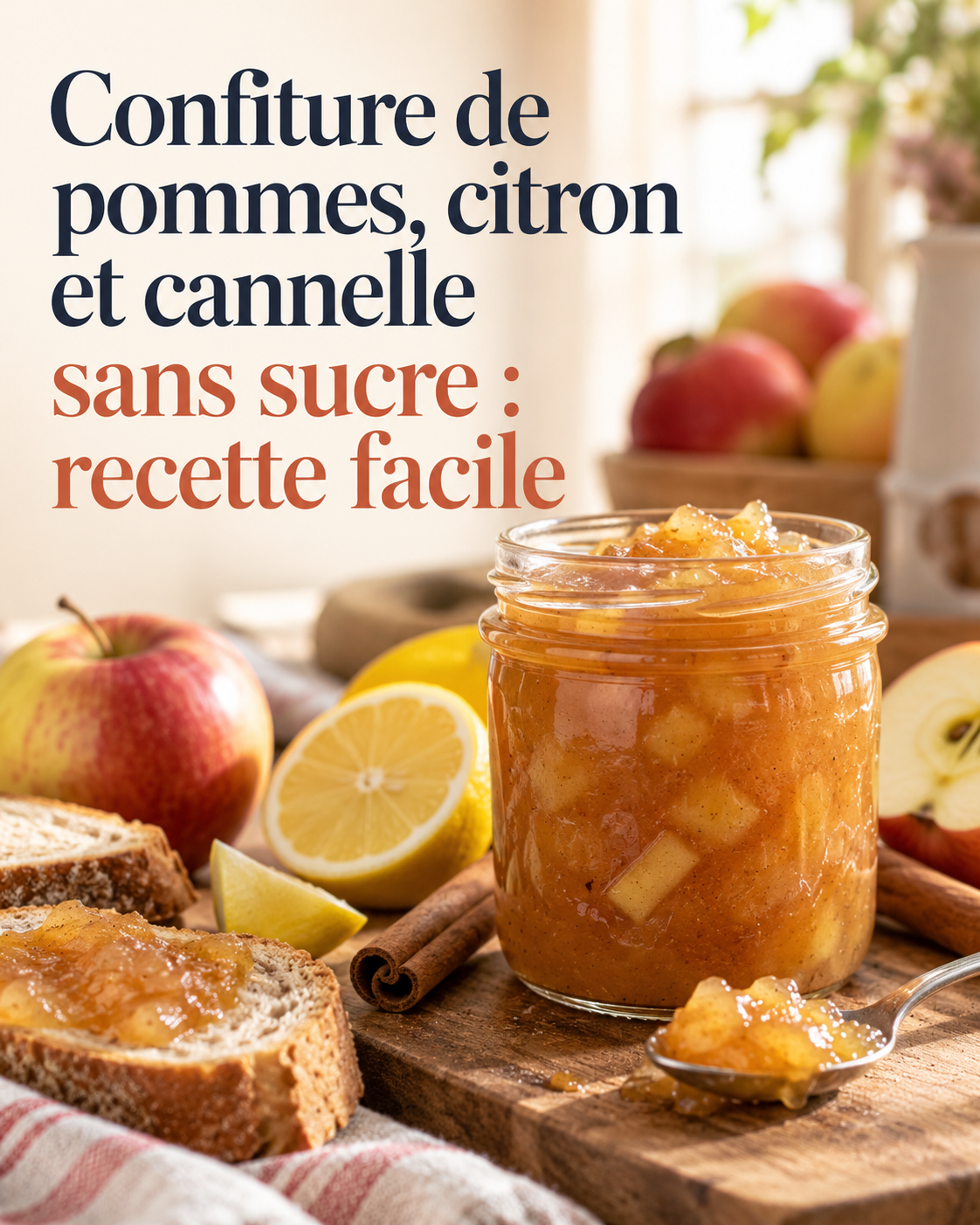 Confiture de pommes sans sucre