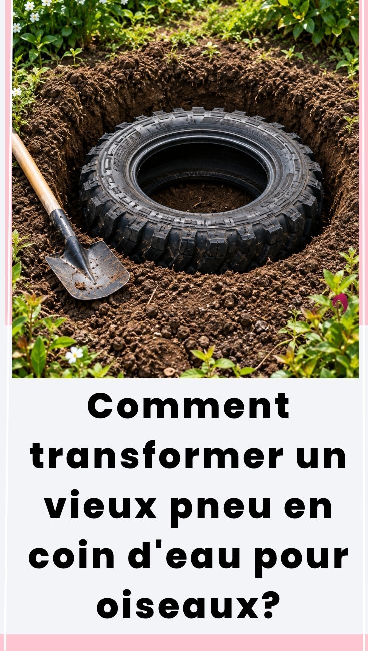Comment transformer un vieux pneu en coin d'eau pour oiseaux?
