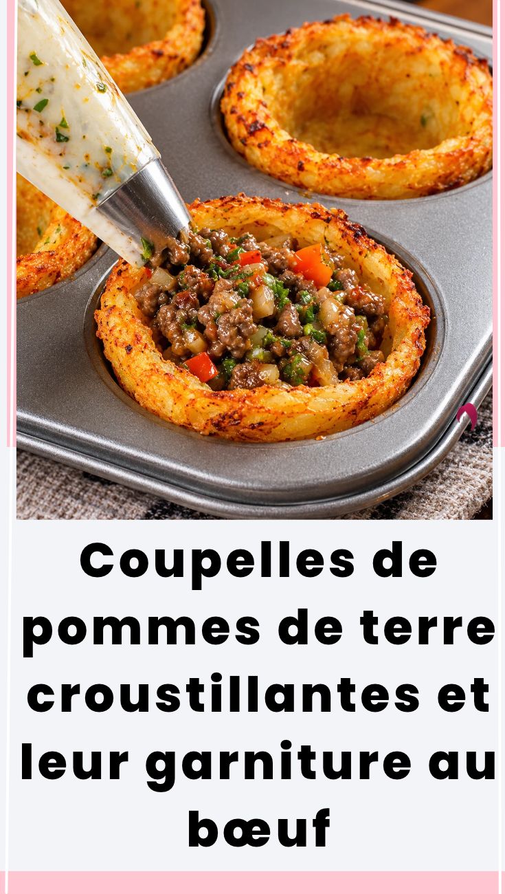Coupelles de pommes de terre au bœuf haché