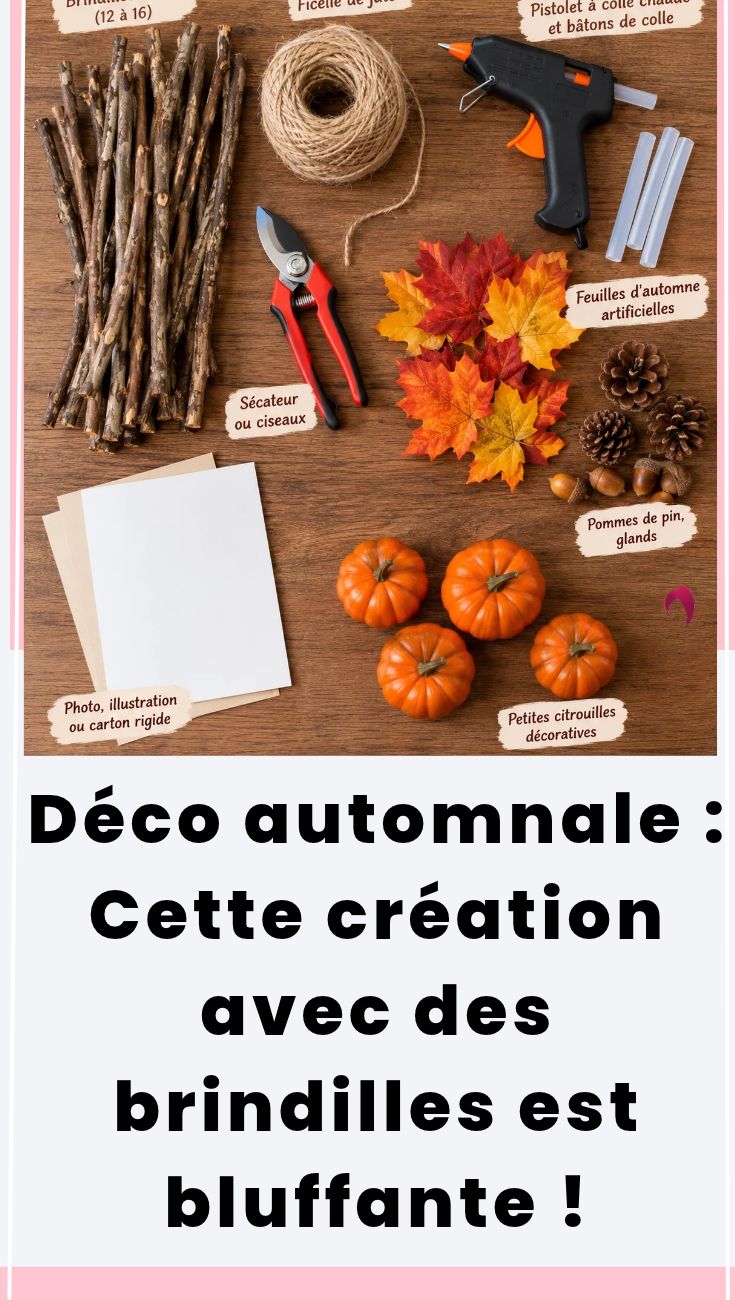 Fabrication d'un cadre photo rustique d'automne avec des brindilles