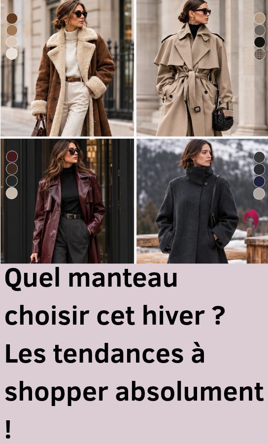 Tendances manteaux automne/hiver