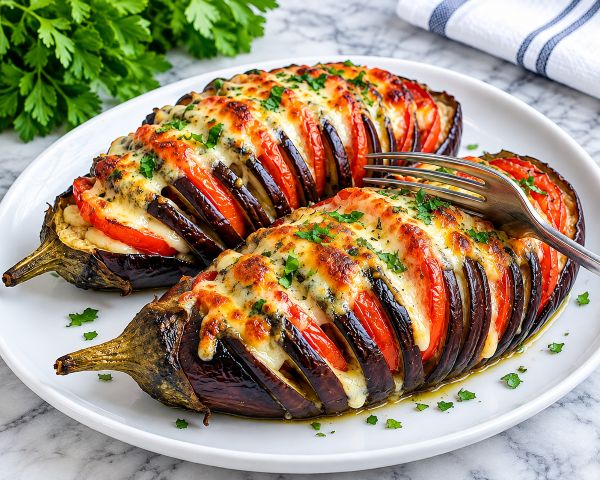aubergines farcies en papillote