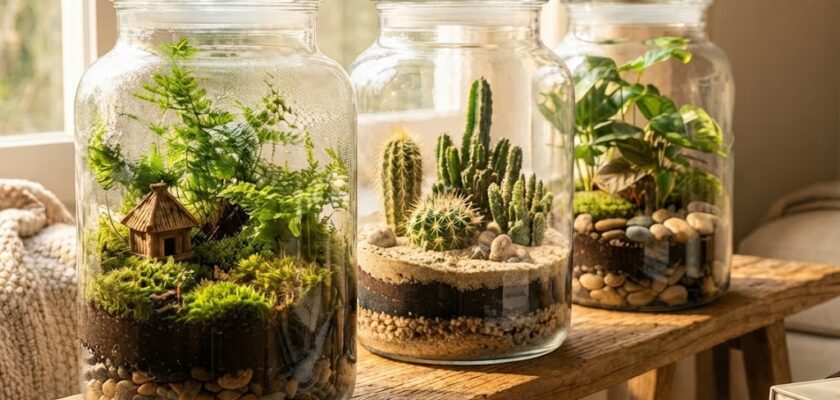 jardin marin miniature en verre