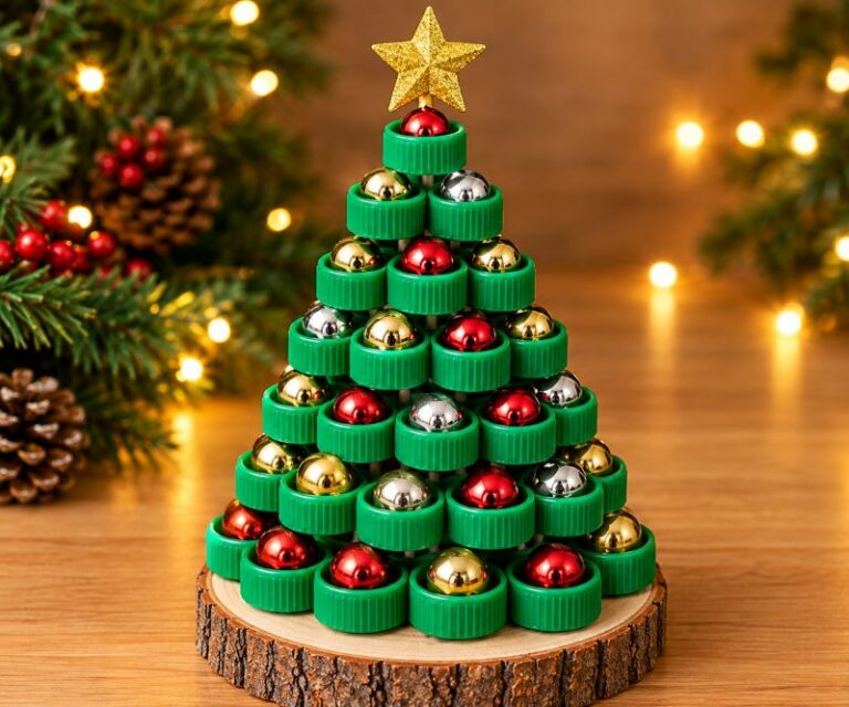 sapin de Noël bouchons plastique