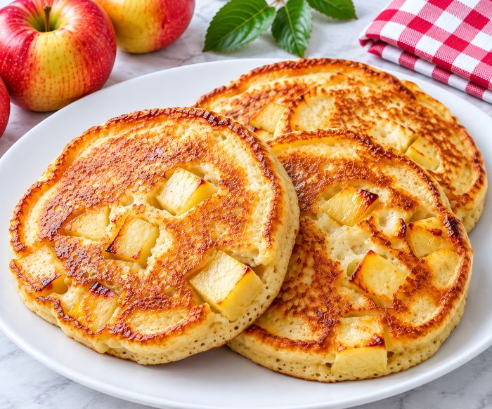 pancakes avoine et pommes sans sucre